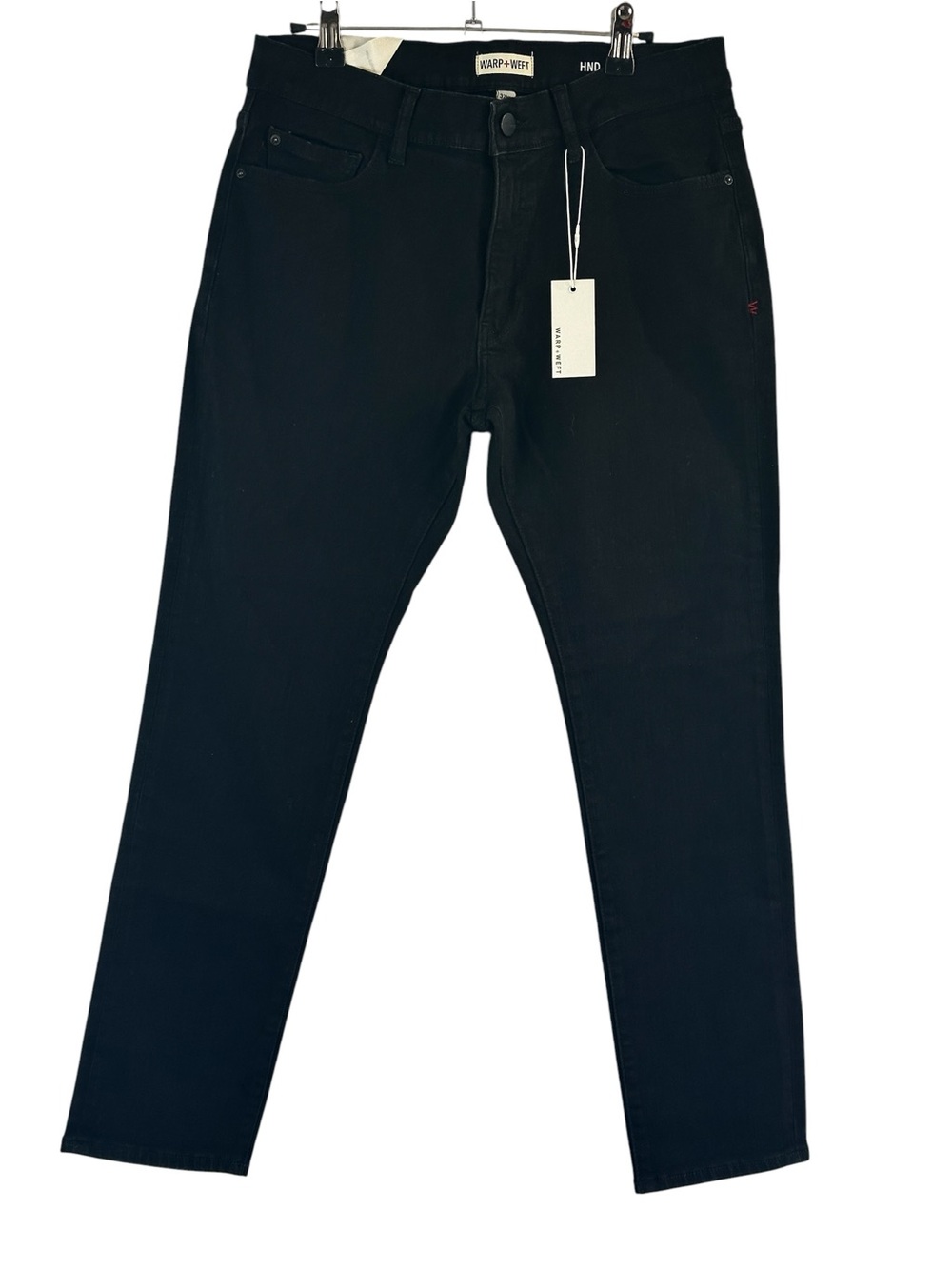Warp + Weft HND Tokyo Skinny Black Jeans Men’s 32x28 Stretch Minimalist NWT